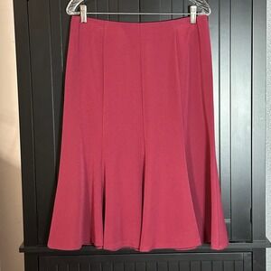 Sag Harbor Burgundy A-Line Skirt Size 10 Workwear Classic‎ Business Office Chic